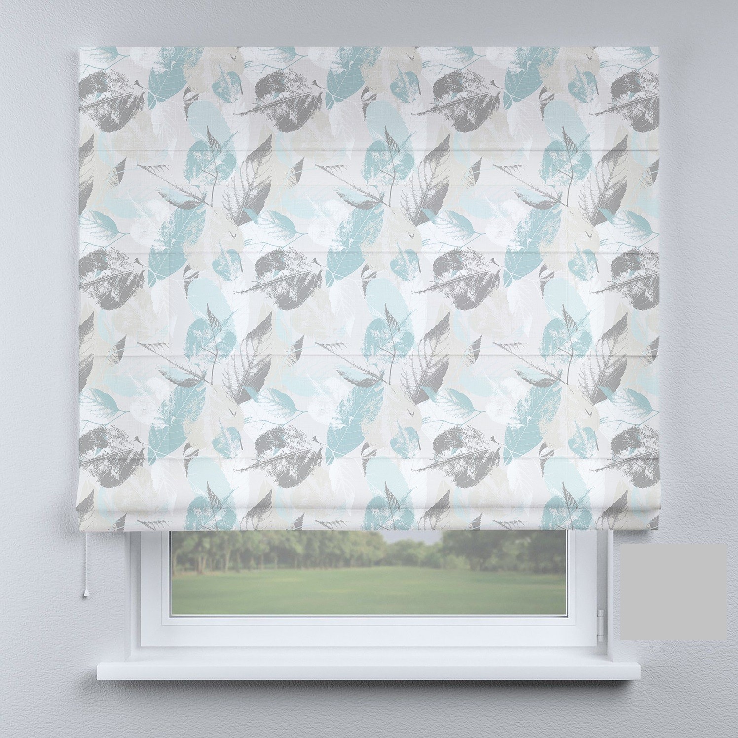 

Римские шторы DECOLIV листья бирюзовые 50*170 см