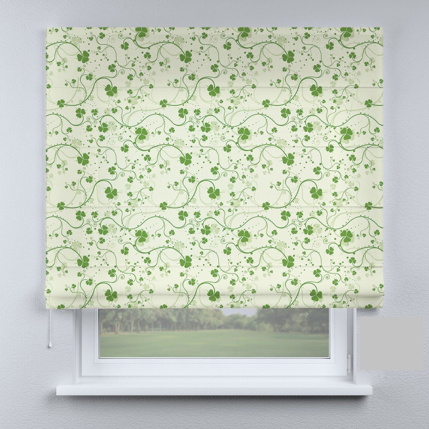 

Римские шторы DECOLIV салатовые вензеля 280*170 см