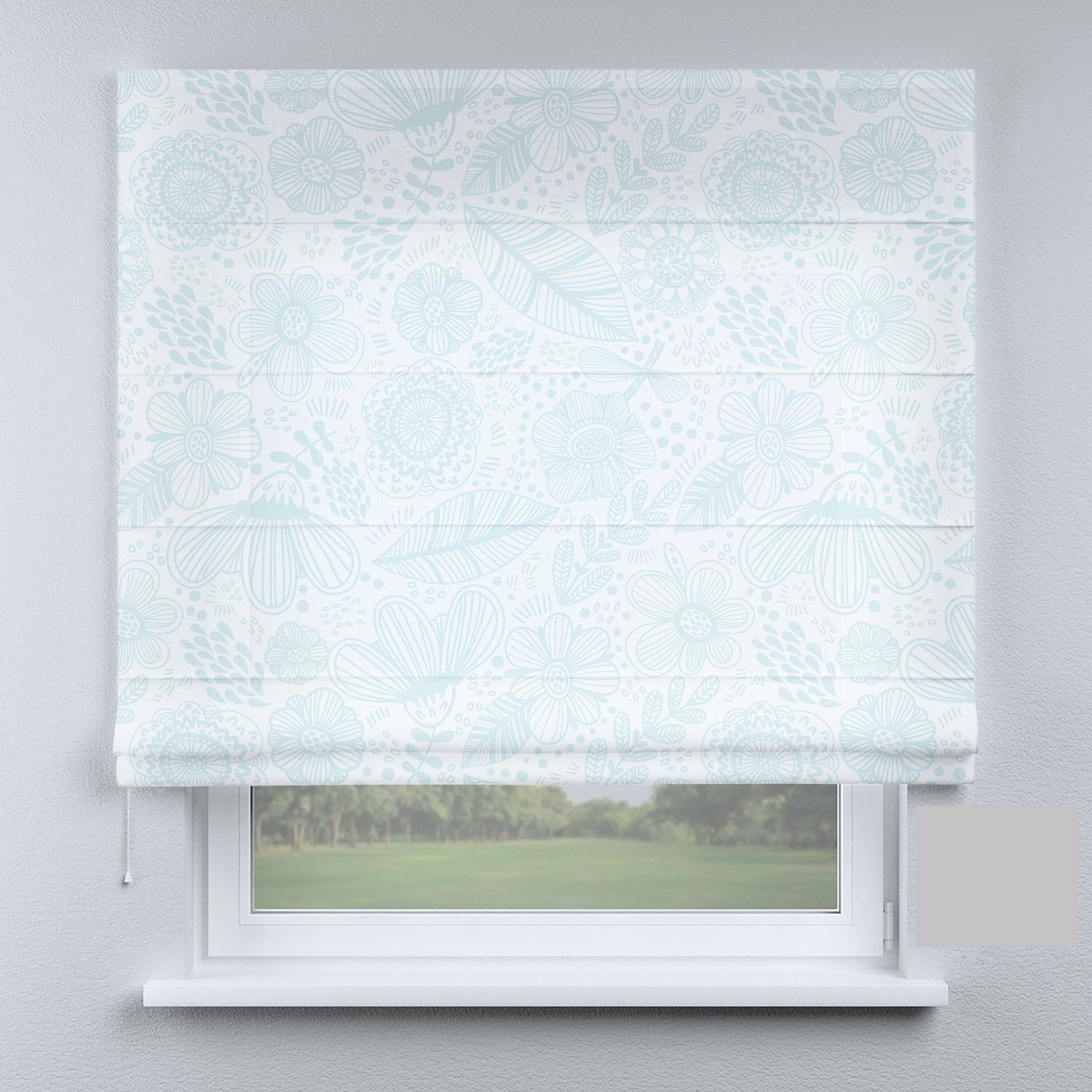 

Римские шторы DECOLIV прованс цветы голубые 230*170 см