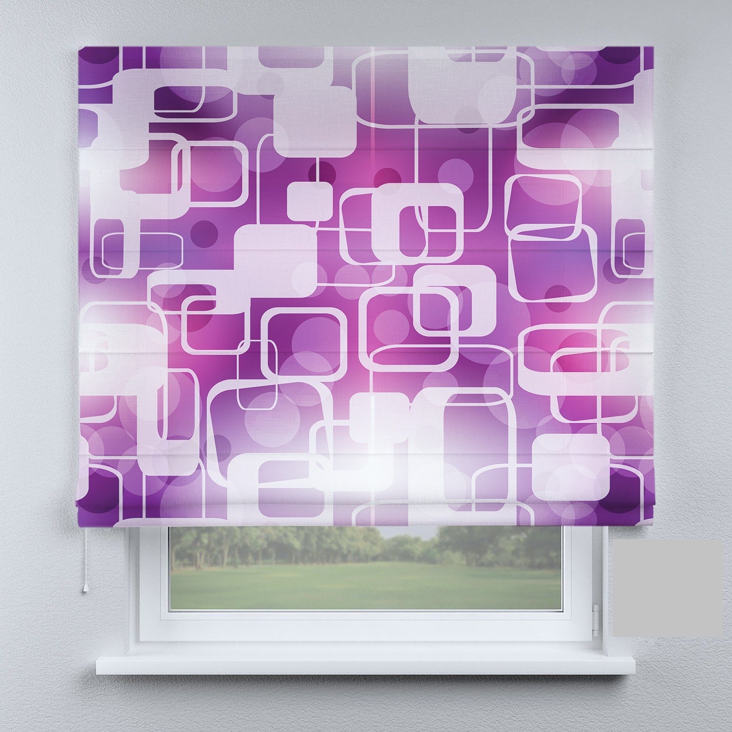 

Римские шторы DECOLIV абстракции фиолетовые 60*170 см