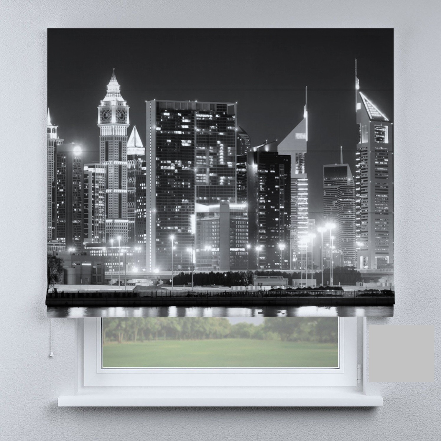 

Римские шторы DECOLIV Нью-Йорк черно-белый 120*170 см