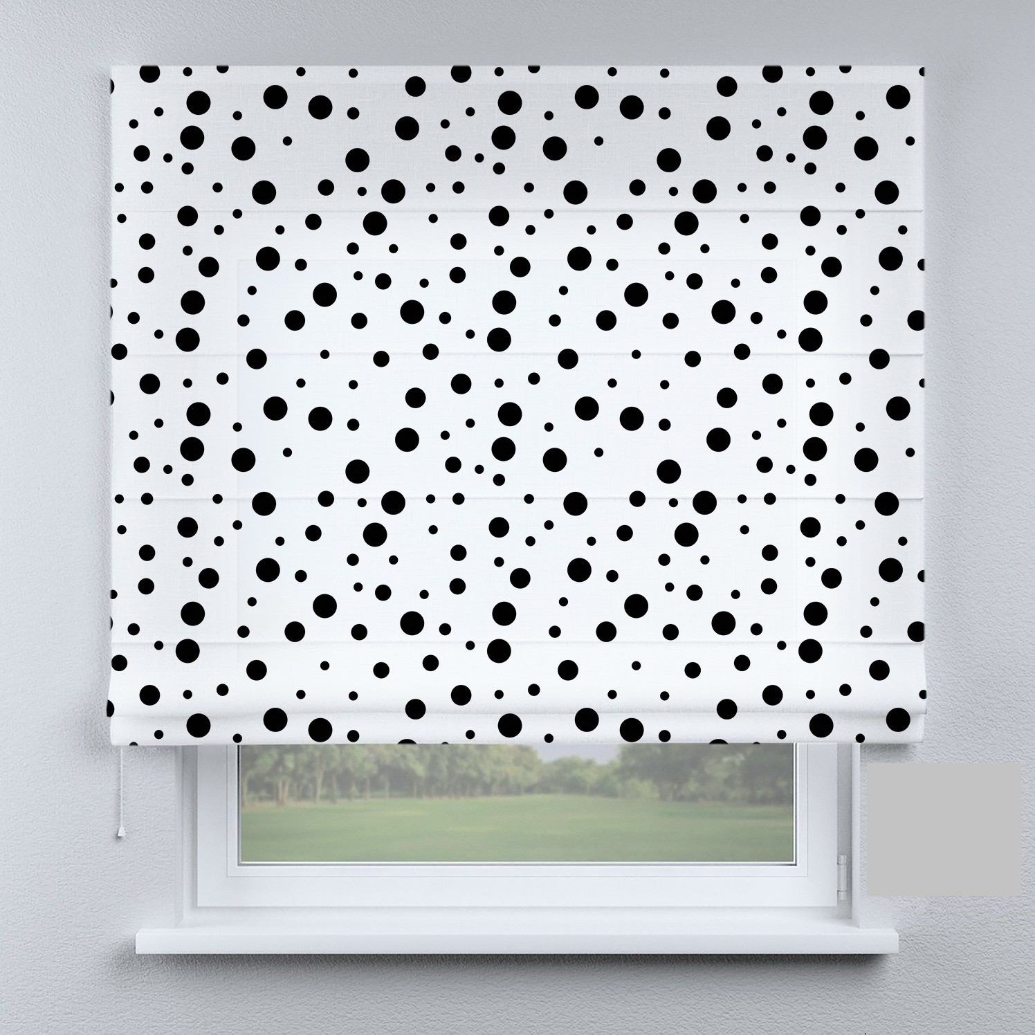 

Римские шторы DECOLIV кружки черные 260*170 см