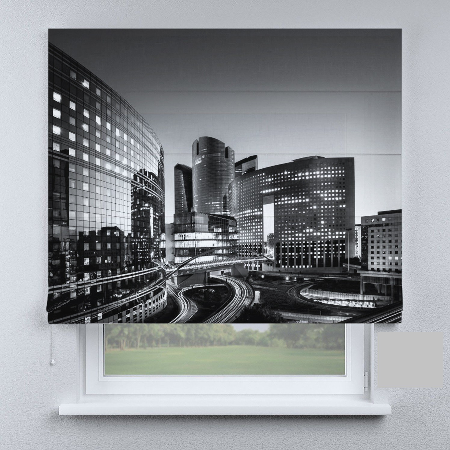 

Римские шторы DECOLIV небоскреб черно-белая 230*170 см