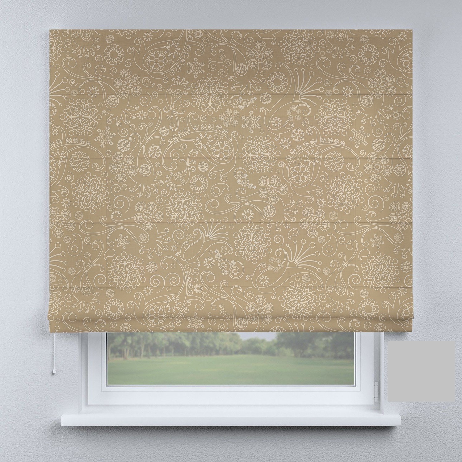 

Римские шторы DECOLIV абстракции коричневые с оттенком 200*170 см