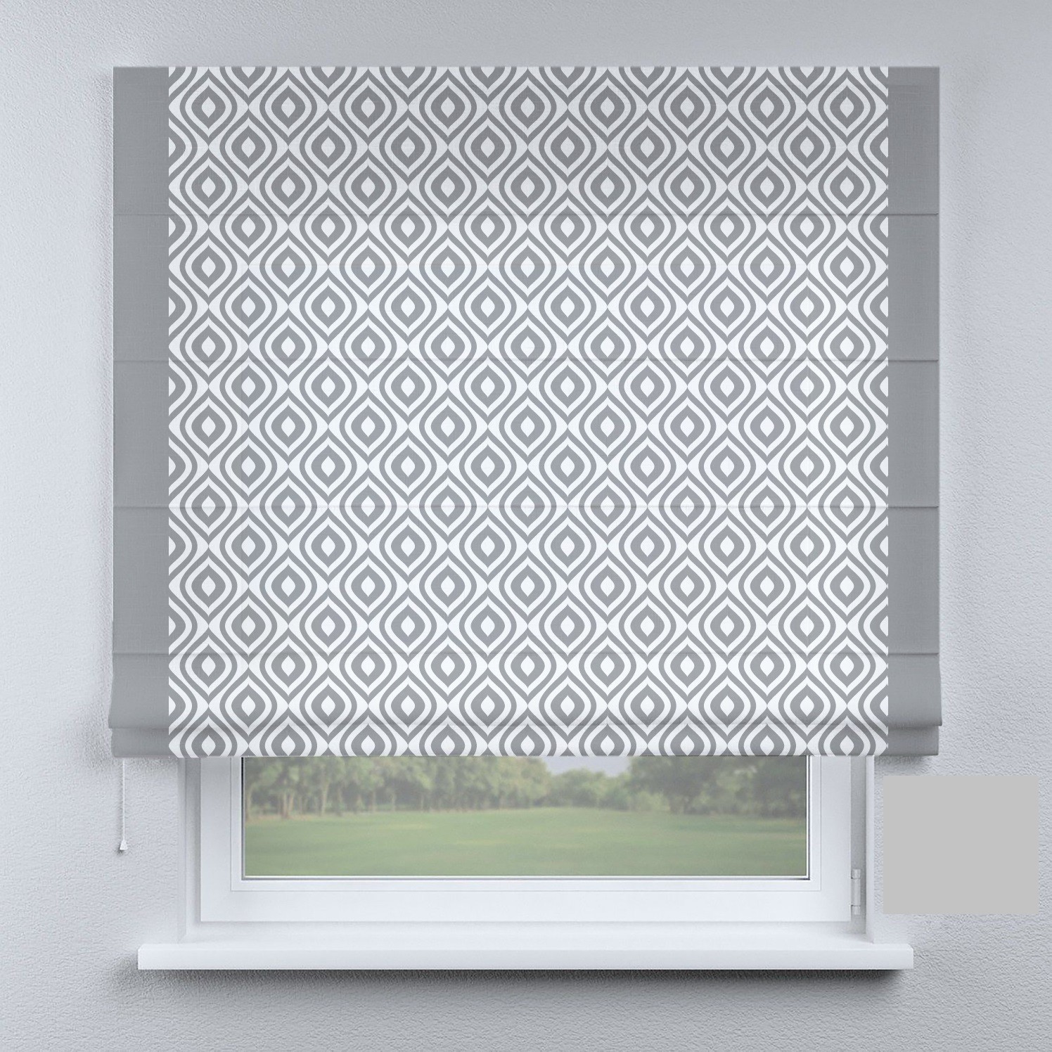 

Римские шторы DECOLIV канты серые 240*170 см