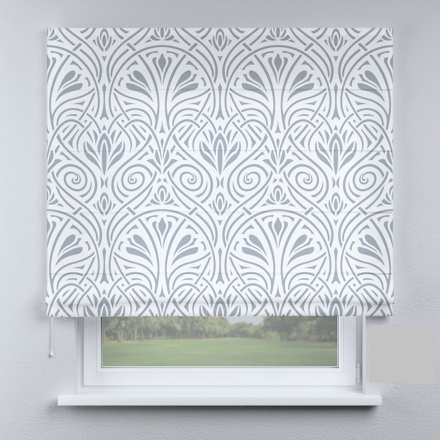 

Римские шторы DECOLIV трапеции светло-серые 100*170 см