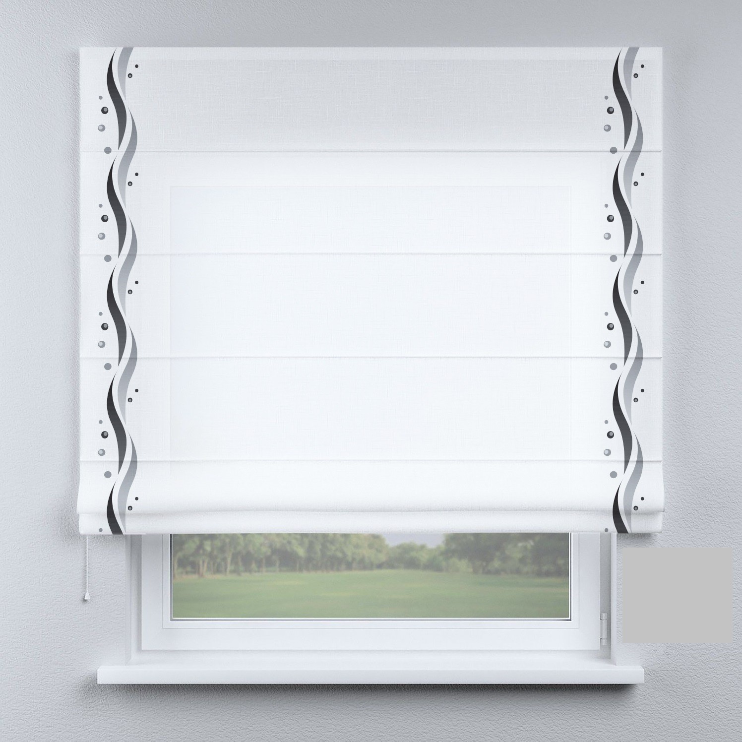 

Римские шторы DECOLIV белые с точками 220*170 см