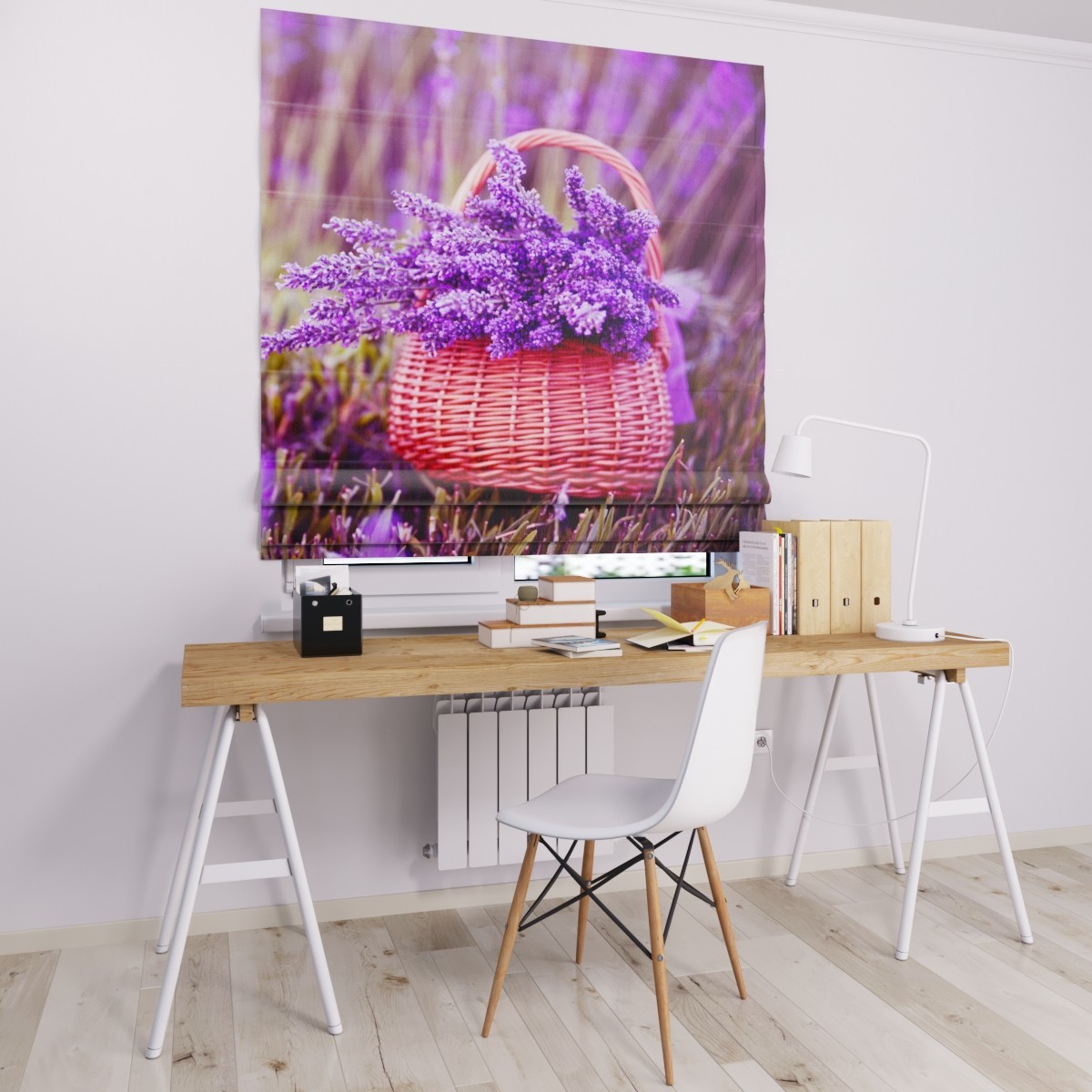 

Римские шторы DECOLIV цветы в корзине 240*170 см