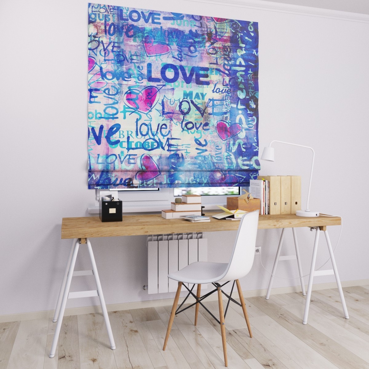 

Римские шторы DECOLIV любовь 60*170 см