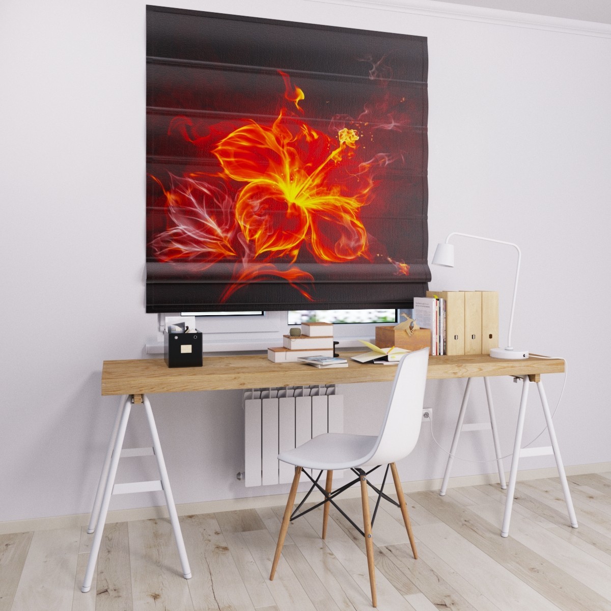 

Римские шторы DECOLIV огненный цветок 50*170 см