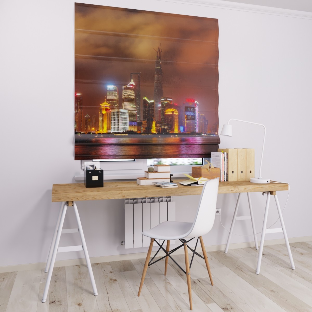 

Римские шторы DECOLIV город коричневый 120*170 см