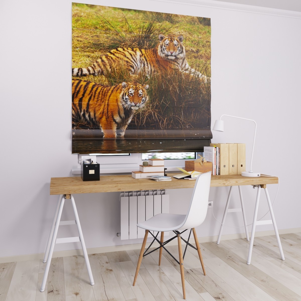 

Римские шторы DECOLIV тигры 220*170 см