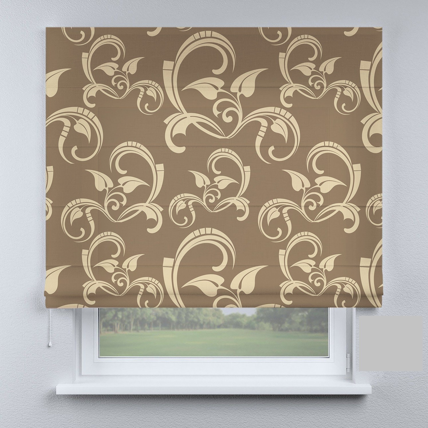 

Римские шторы DECOLIV рисунки коричневые 150*170 см