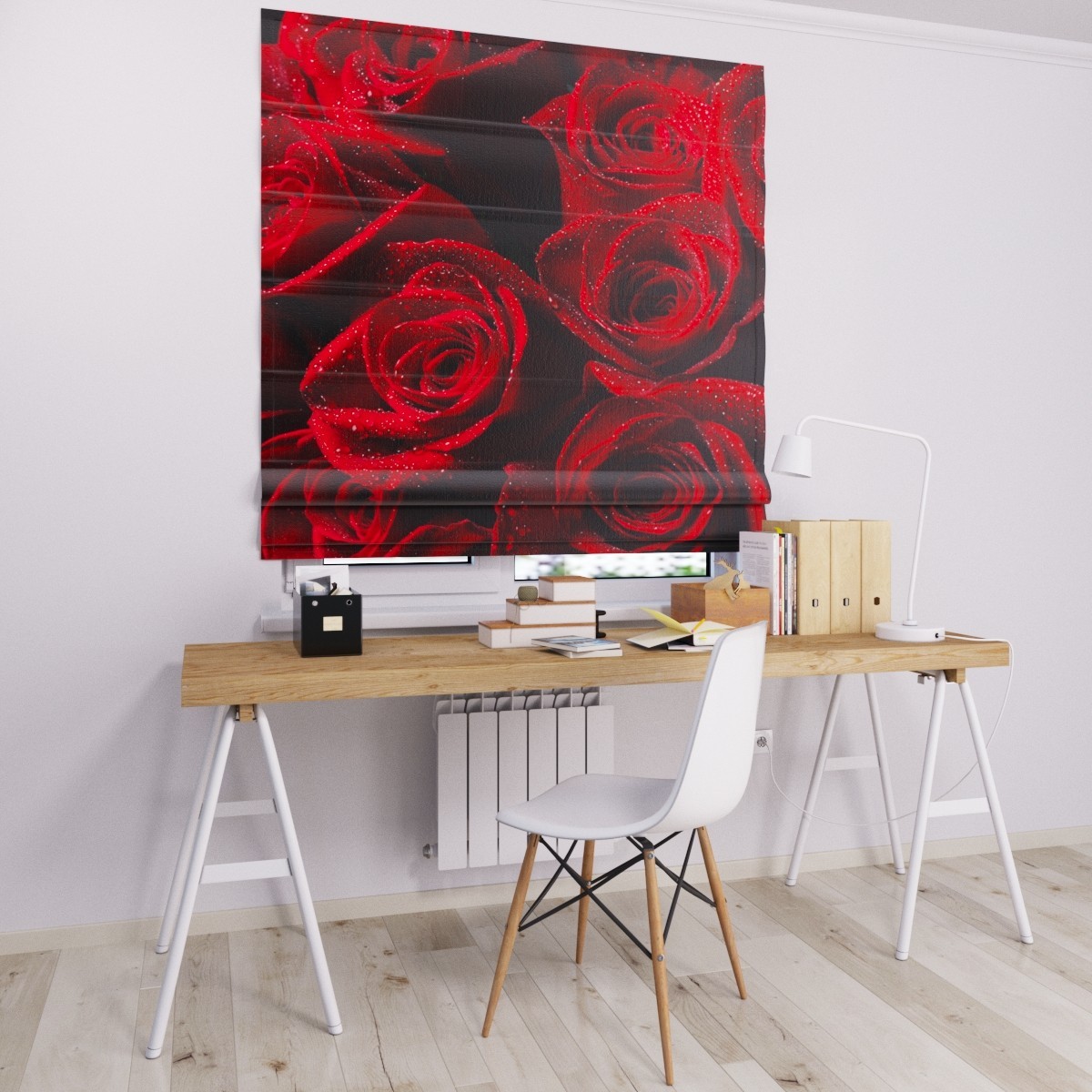 

Римские шторы DECOLIV красные розы 220*170 см