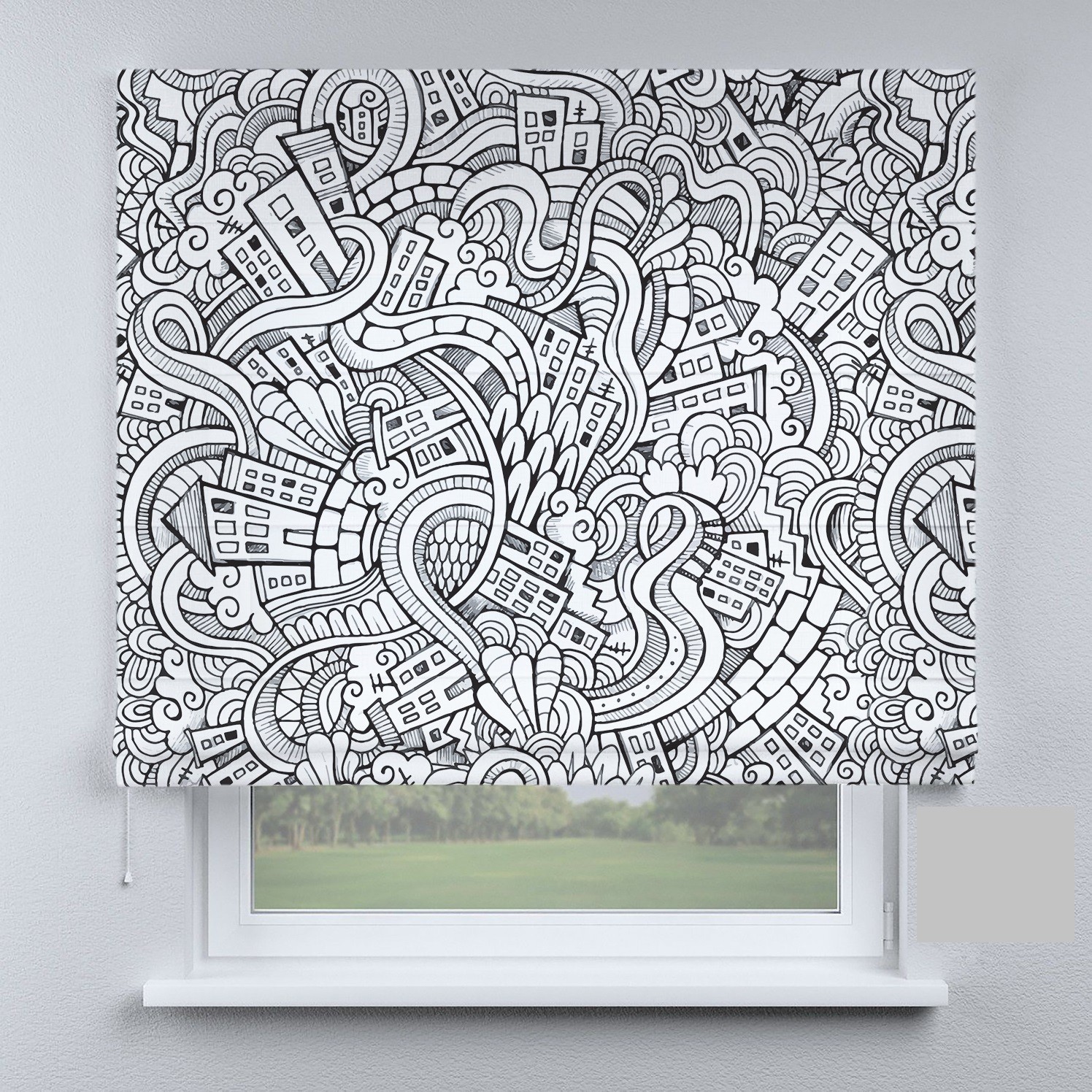 

Римские шторы DECOLIV город абстракции 290*170 см