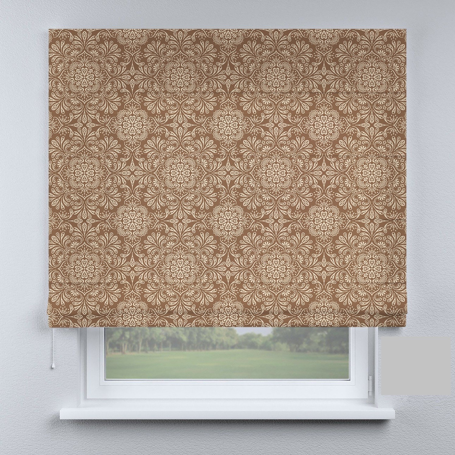 

Римские шторы DECOLIV узоры коричневые 300*170 см