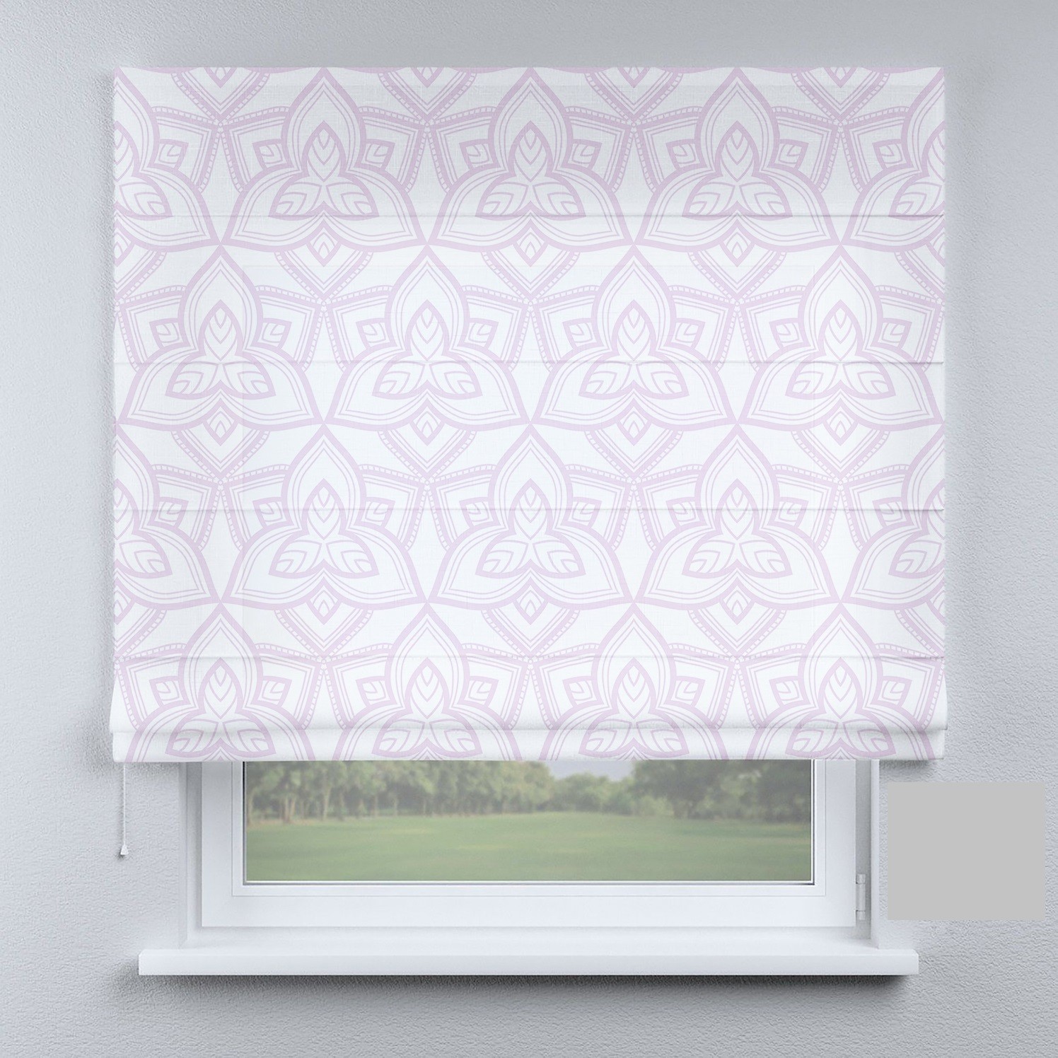 

Римские шторы DECOLIV треугольники розовые 140*170 см