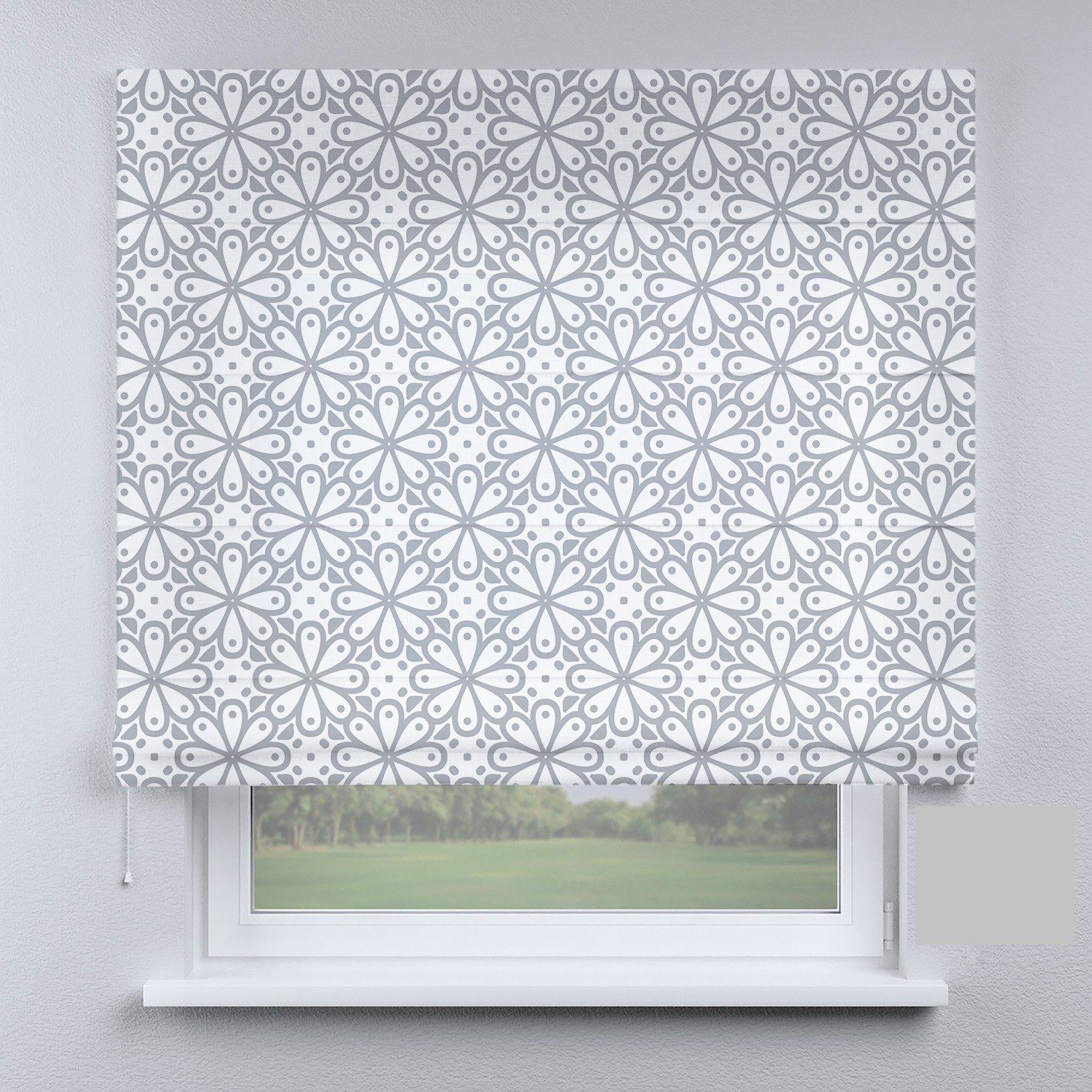 

Римские шторы DECOLIV цветки с точками 170*170 см