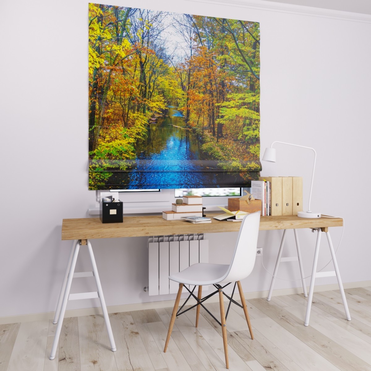 

Римские шторы DECOLIV река осенью 40*170 см