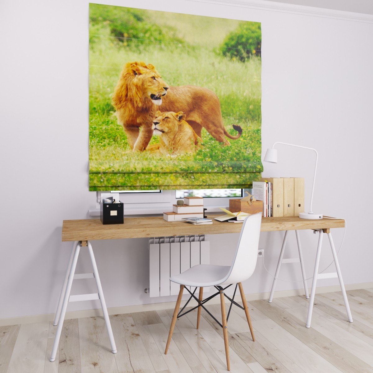 

Римские шторы DECOLIV львы 40*170 см