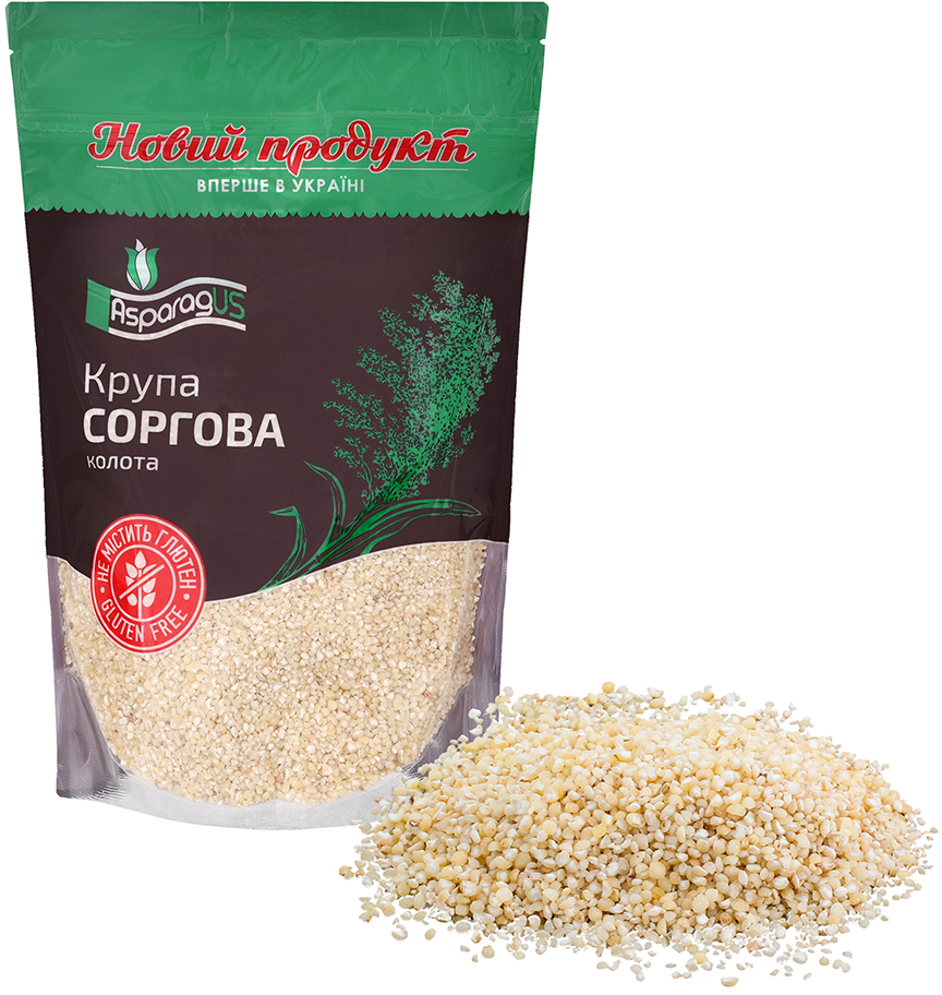 Крупа сорговая AsparagUS колотая без глютена 500 г (4820195400029 ...