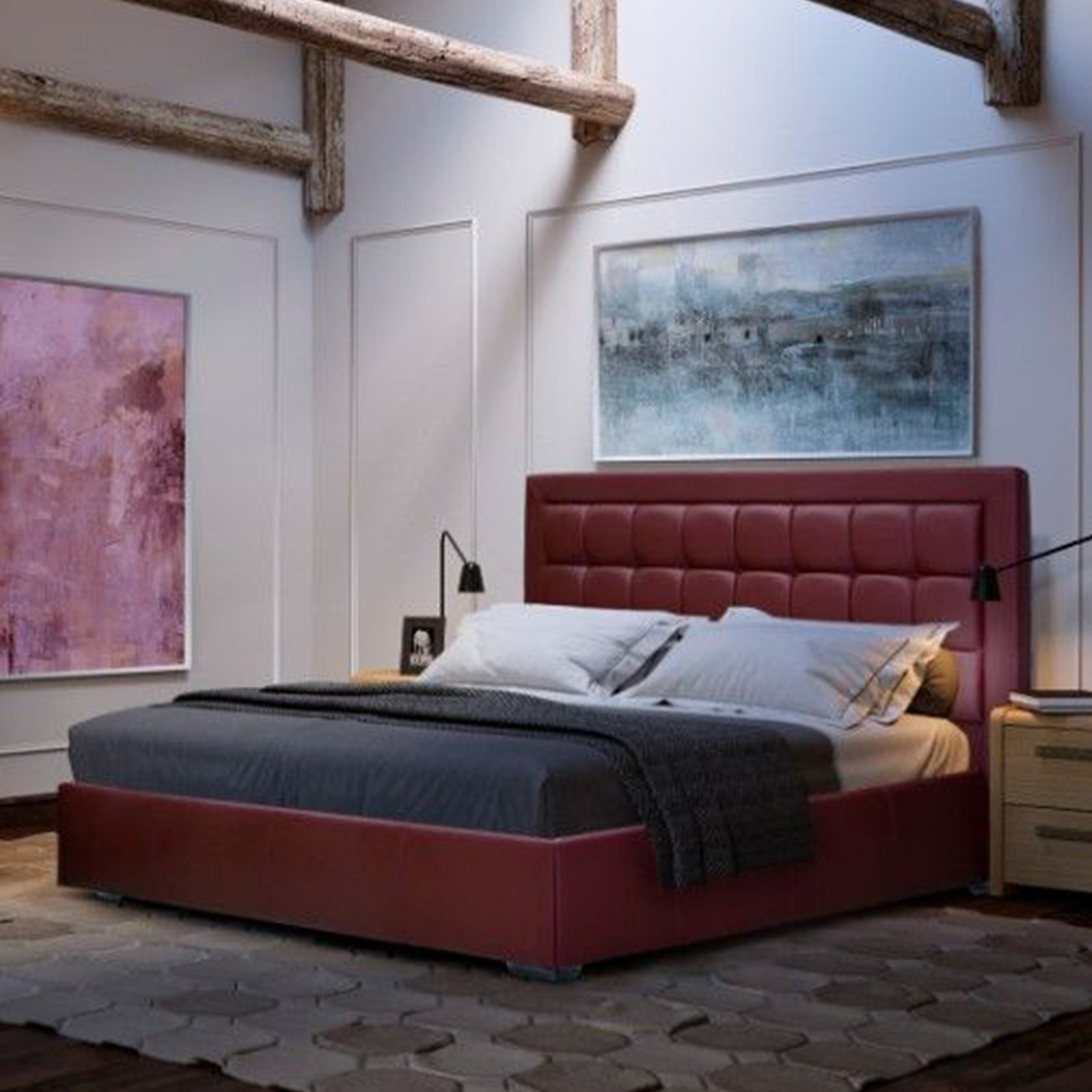 

Кровать Шоко с механизмом Бордовая 160х200 см 111122_03