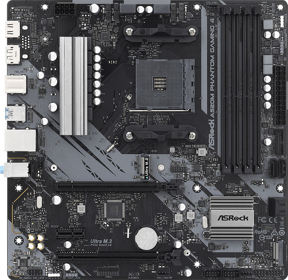 

Материнская плата ASRock A520M Phantom Gaming 4 (sAM4, AMD A520, PCI-Ex16)