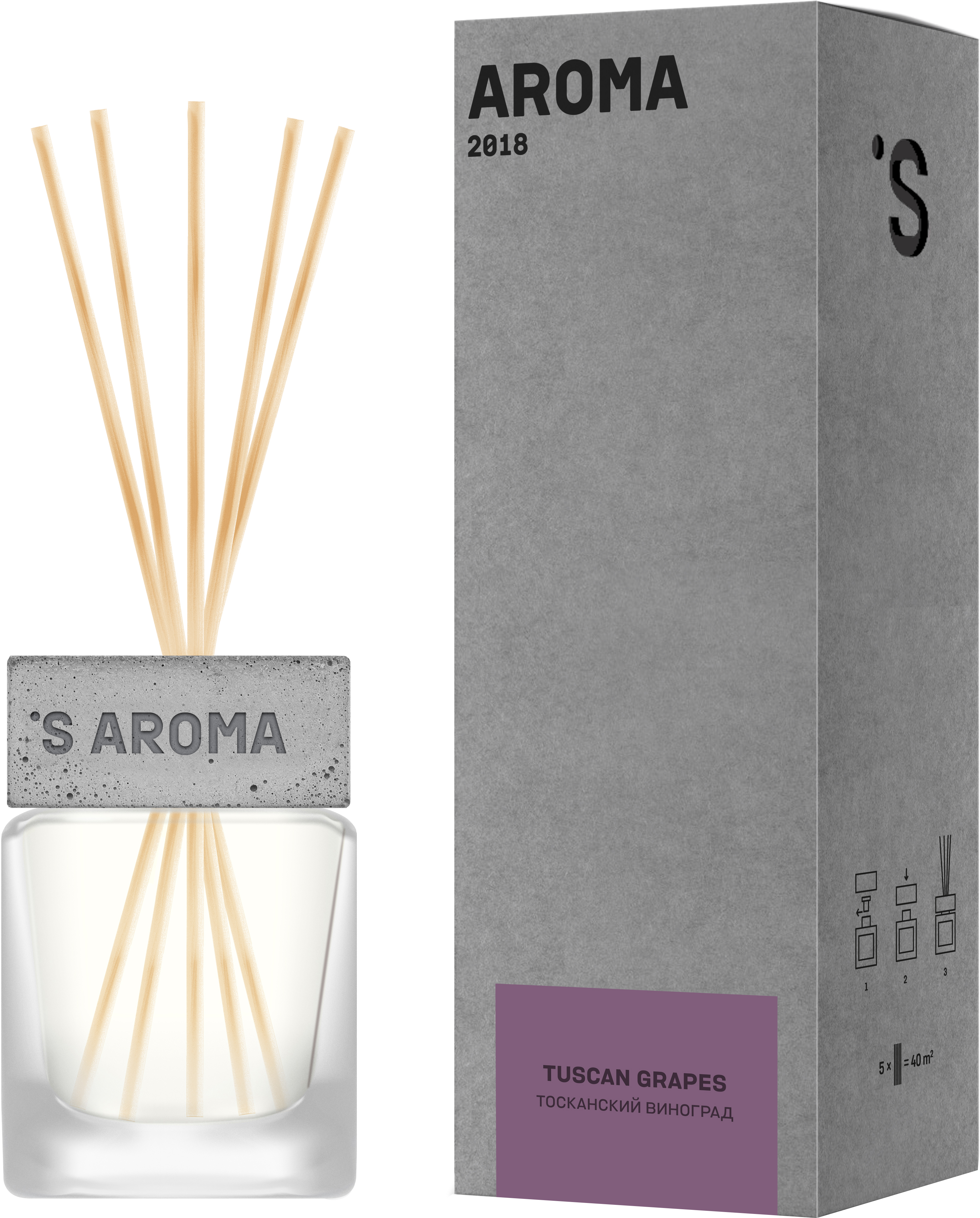 

Аромадиффузор Sister's Aroma Reed Diffuser Tuscan Grapes Тосканский виноград 120 мл