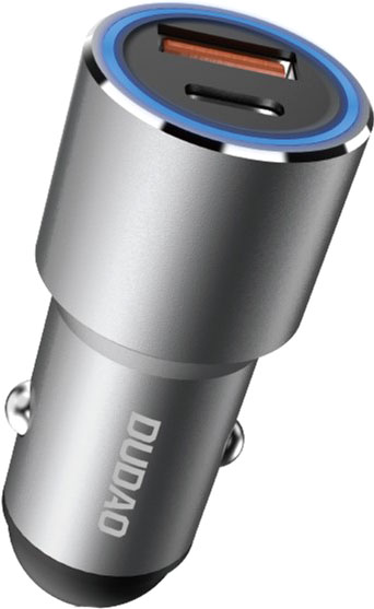 

Автомобильное зарядное устройство Dudao R4PQ QC3.0 Smart Car Charger Dual Port 22.5W Space Grey (QT-DudaoCarR4PQ)