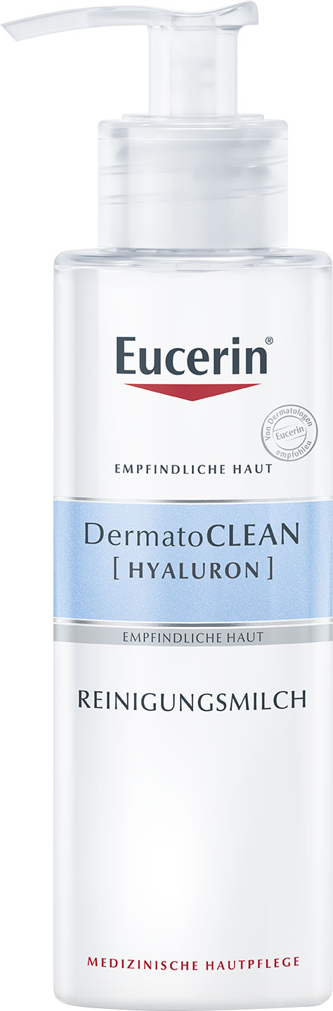 Акція на Очищающее молочко Eucerin ДерматоКлин Гиалурон для чувствительной сухой кожи 200 мл (4005800269929) від Rozetka UA
