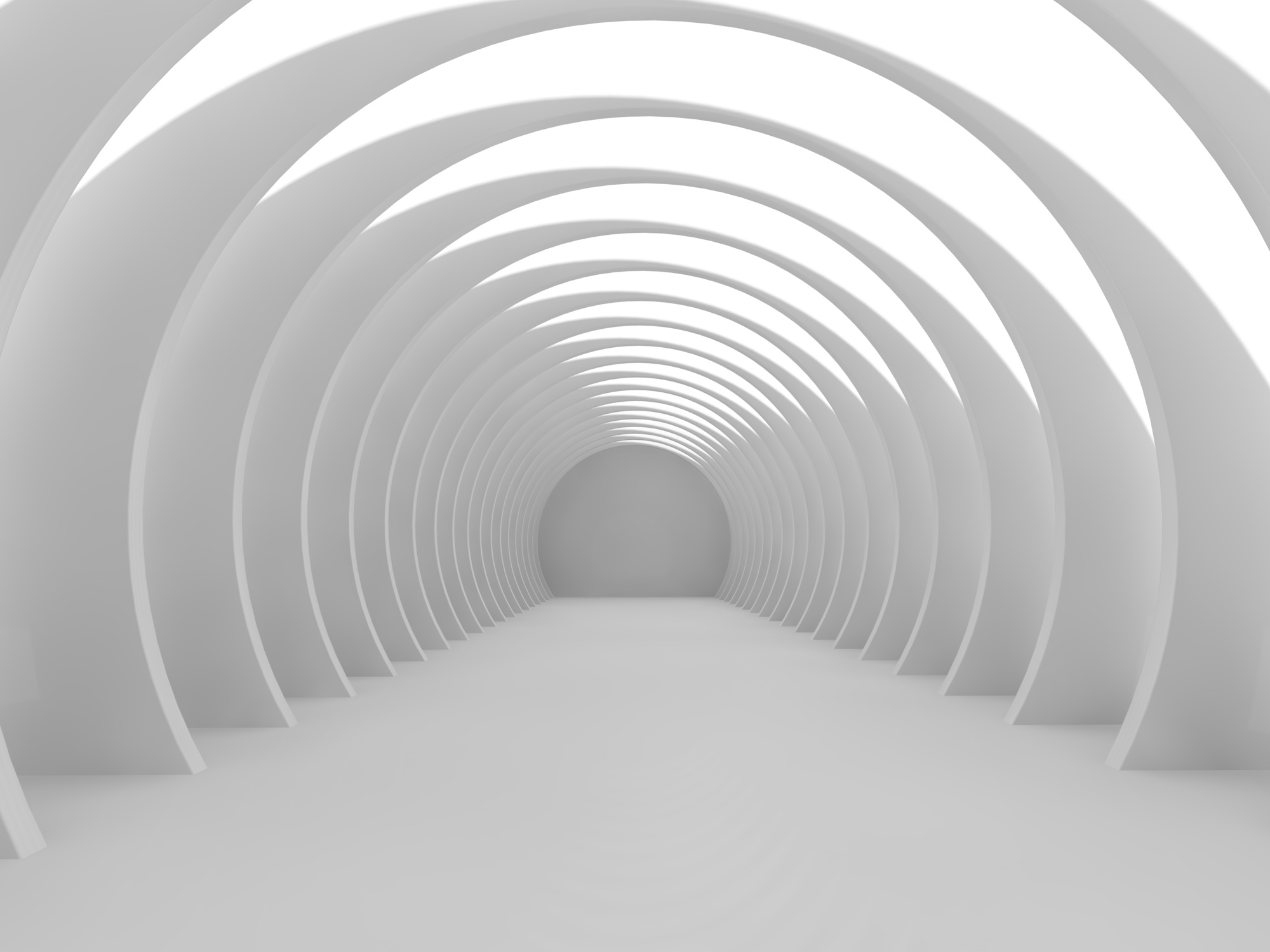 

Фотообои 3D 'Белый тоннель' (3400) , Штукатурка