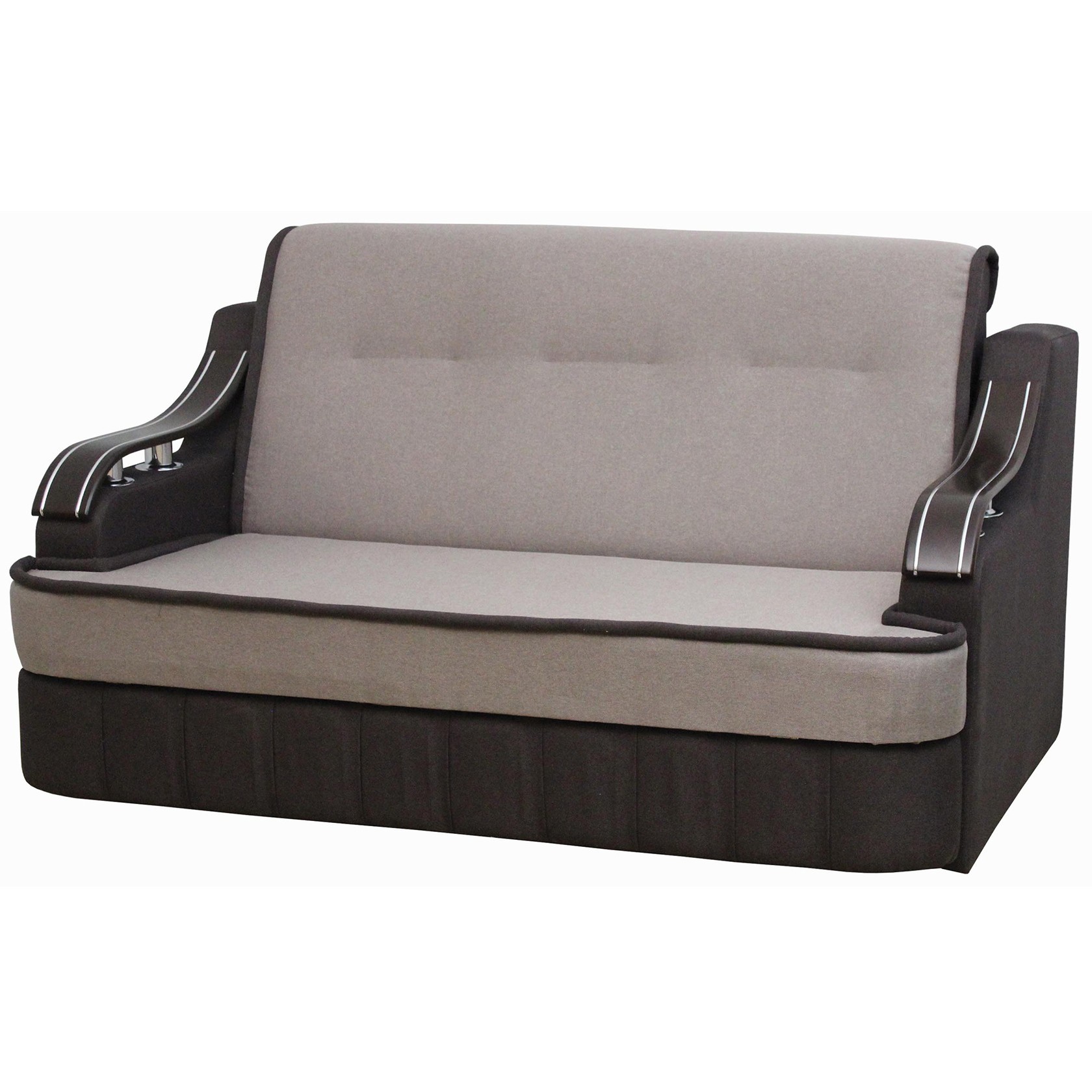 

Прямой диван Бостон (Мебель Софиевки) Серый + черный 110х170 см 11104_34