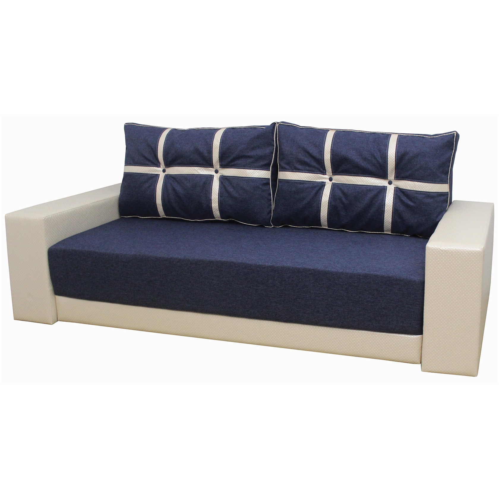 

Прямой диван Магнат (Мебель Софиевки) Белый + синий 105х245 см 11121_4