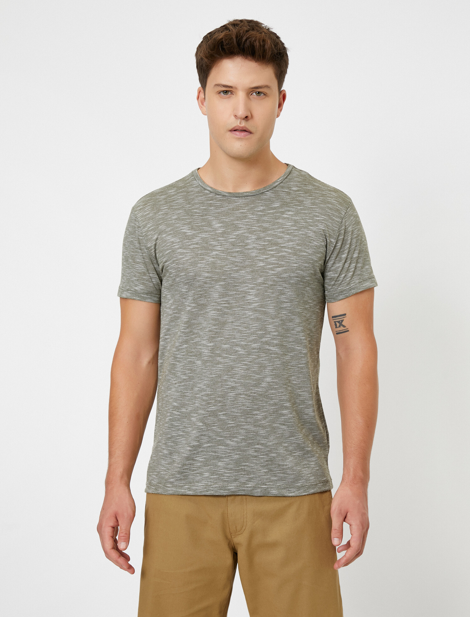 

Футболка Koton 0KAM12021LK-03I S Khaki Design