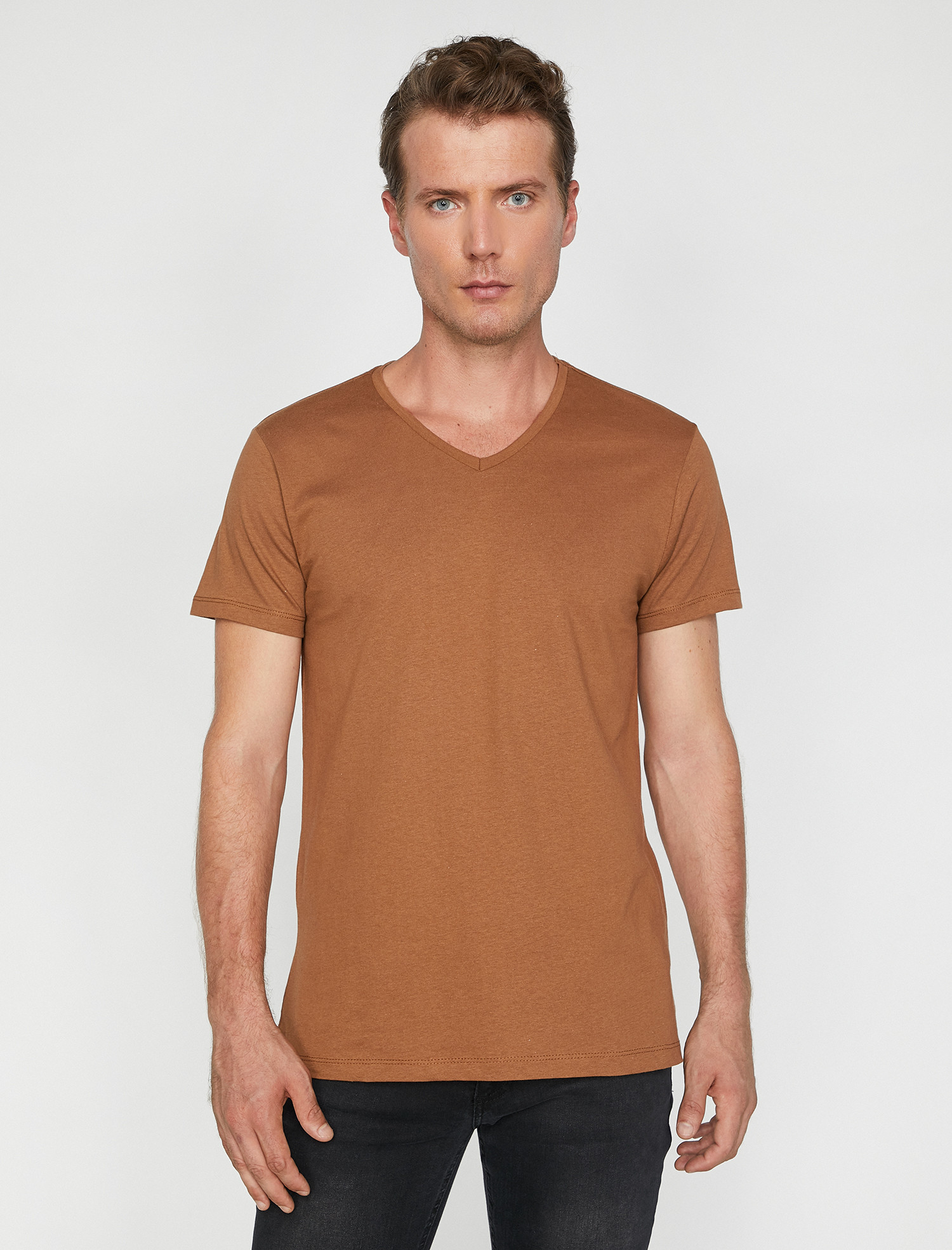 

Футболка Koton 0KAM12138LK-500 S Brown