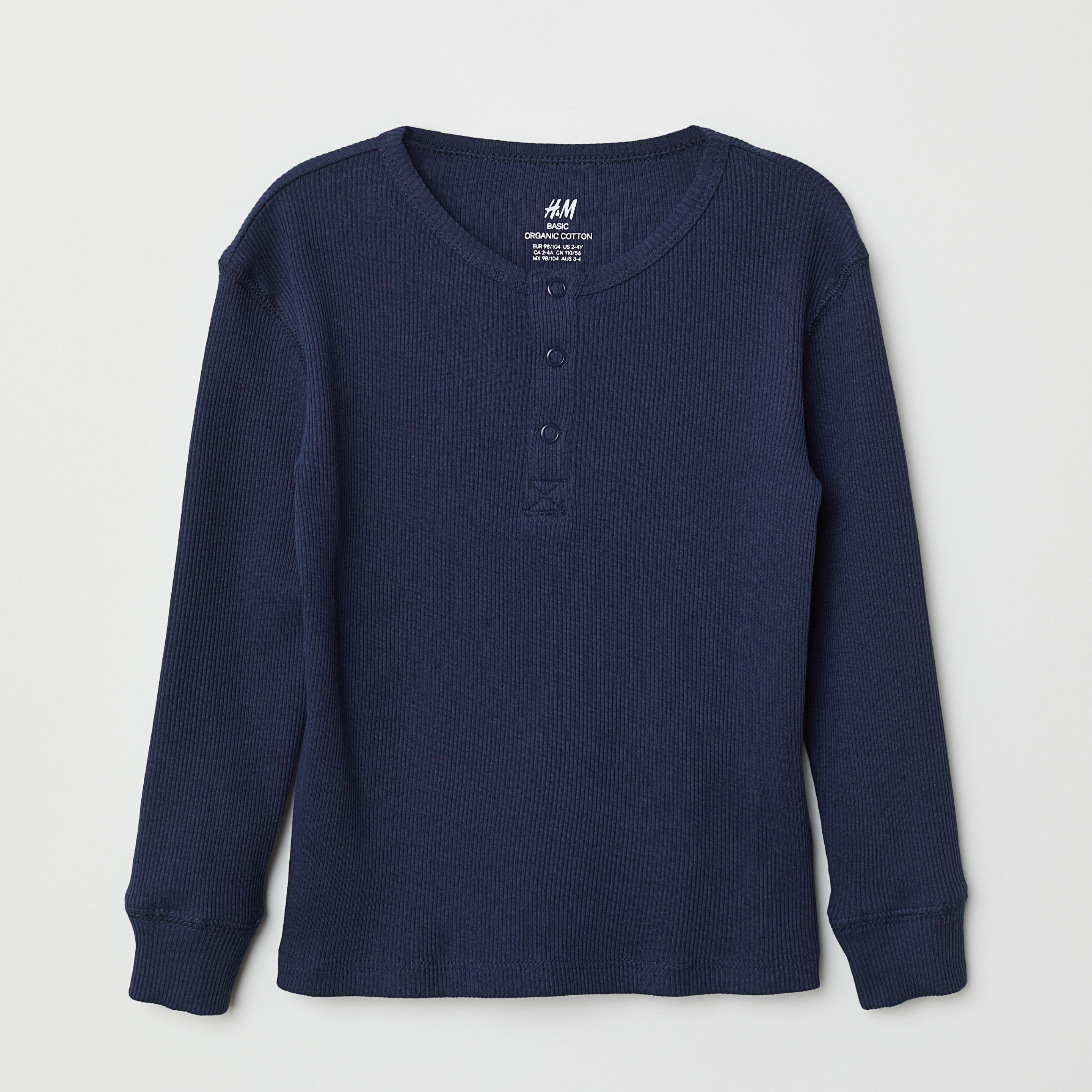 

Футболка с длинным рукавом H&M 5379616 134-140 см Темно-синие
