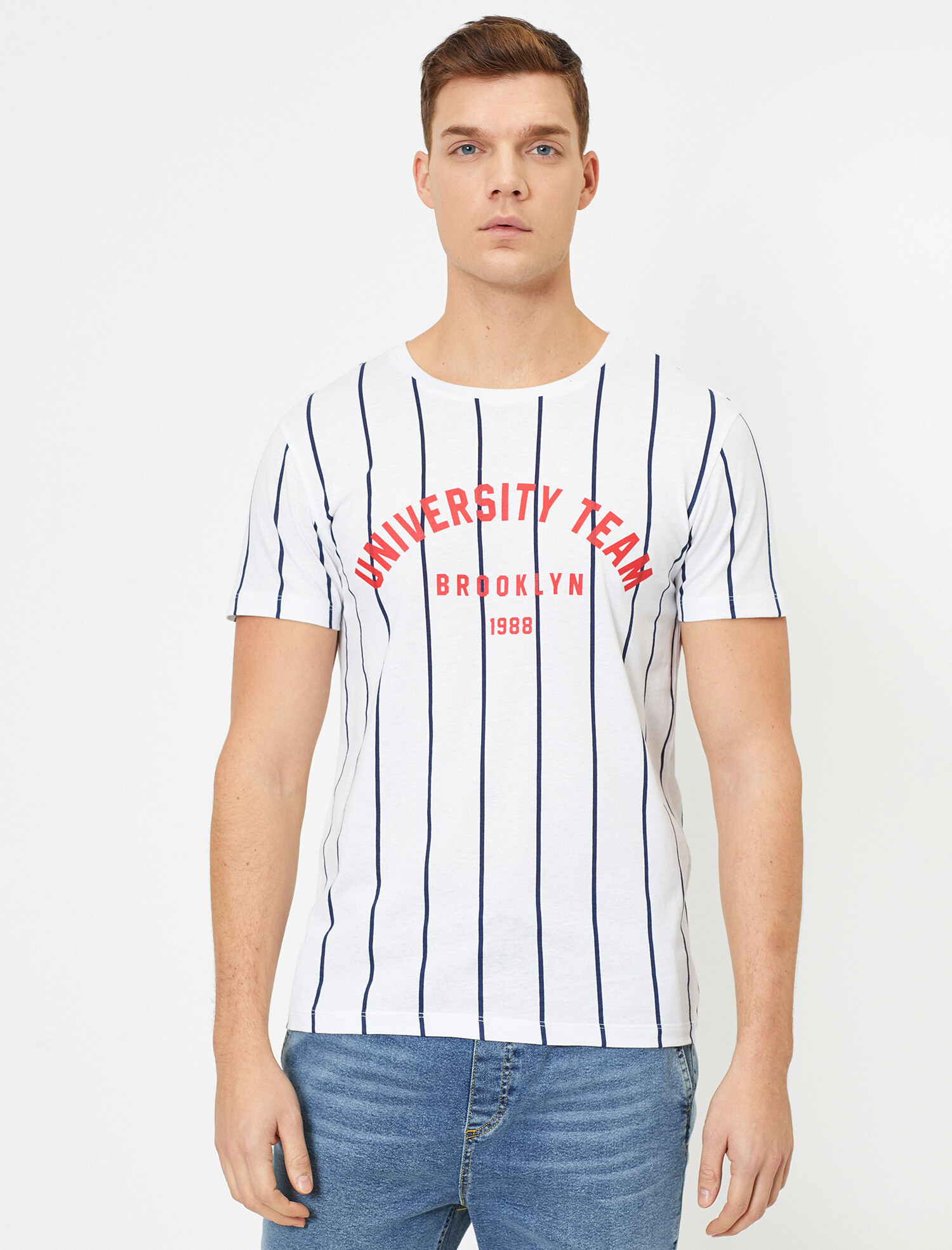

Футболка Koton 0YAM11554OK-01L S White Stripe