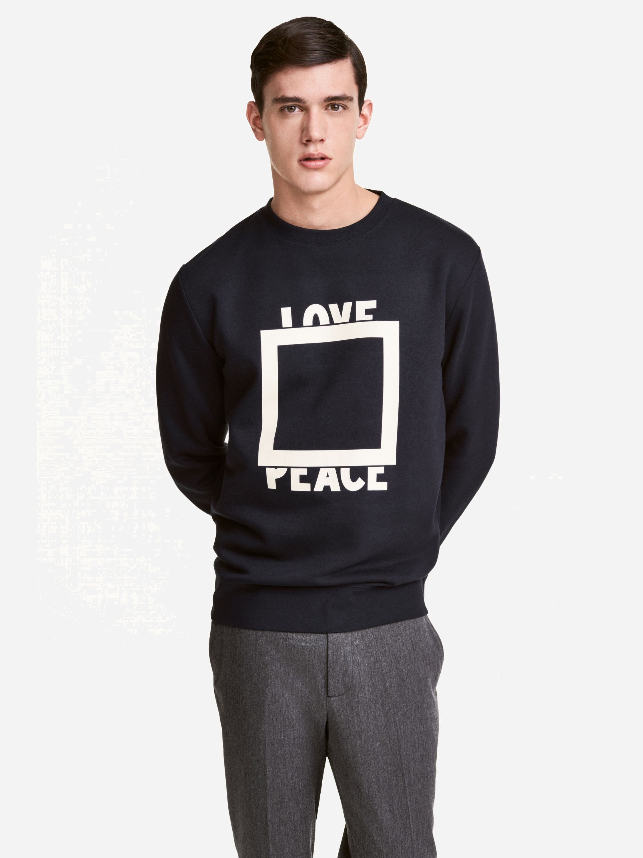 

Свитшот H&M 4389625 L Темно-синий