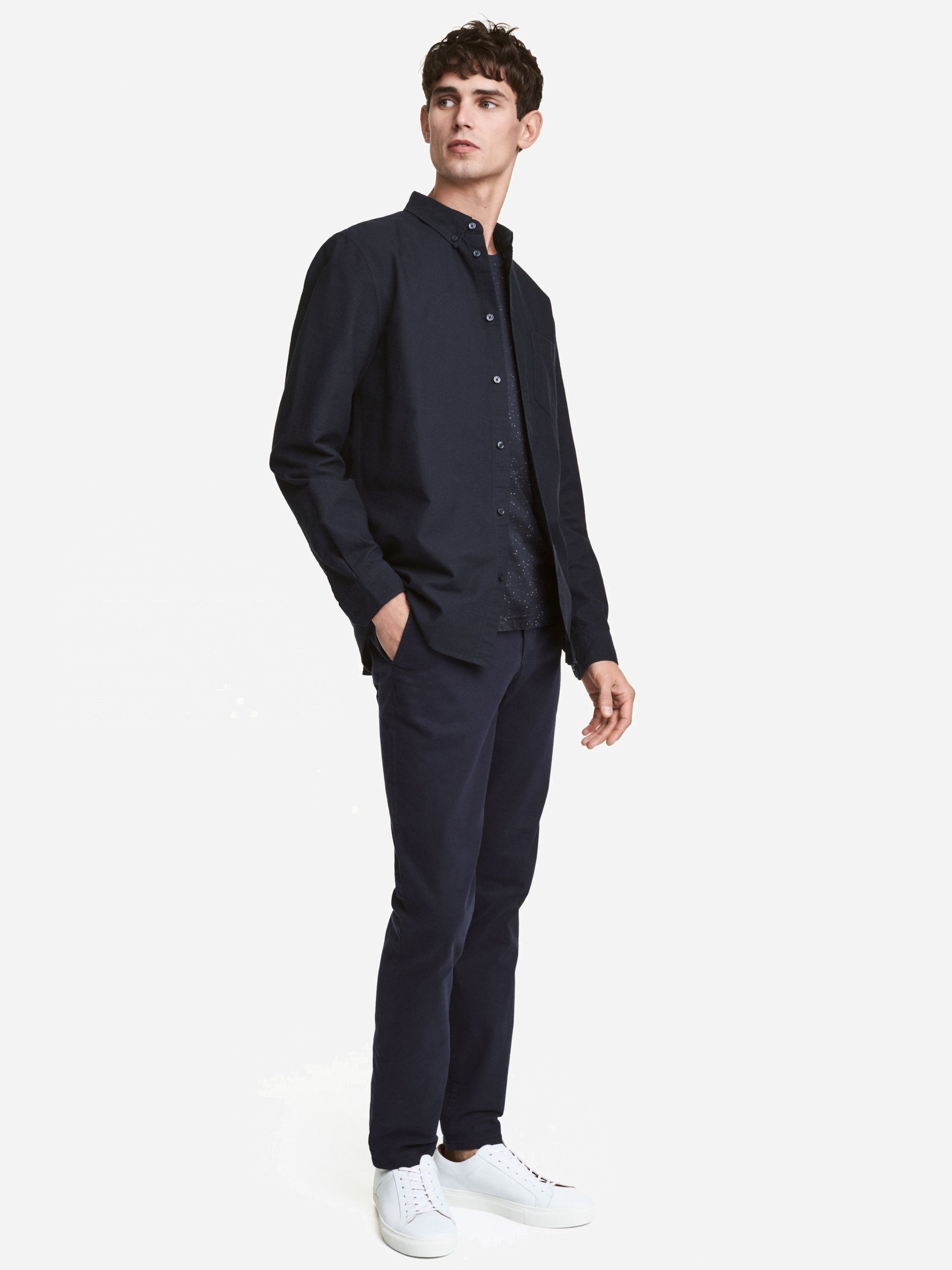 

Брюки H&M 4170814 44 Темно-синие