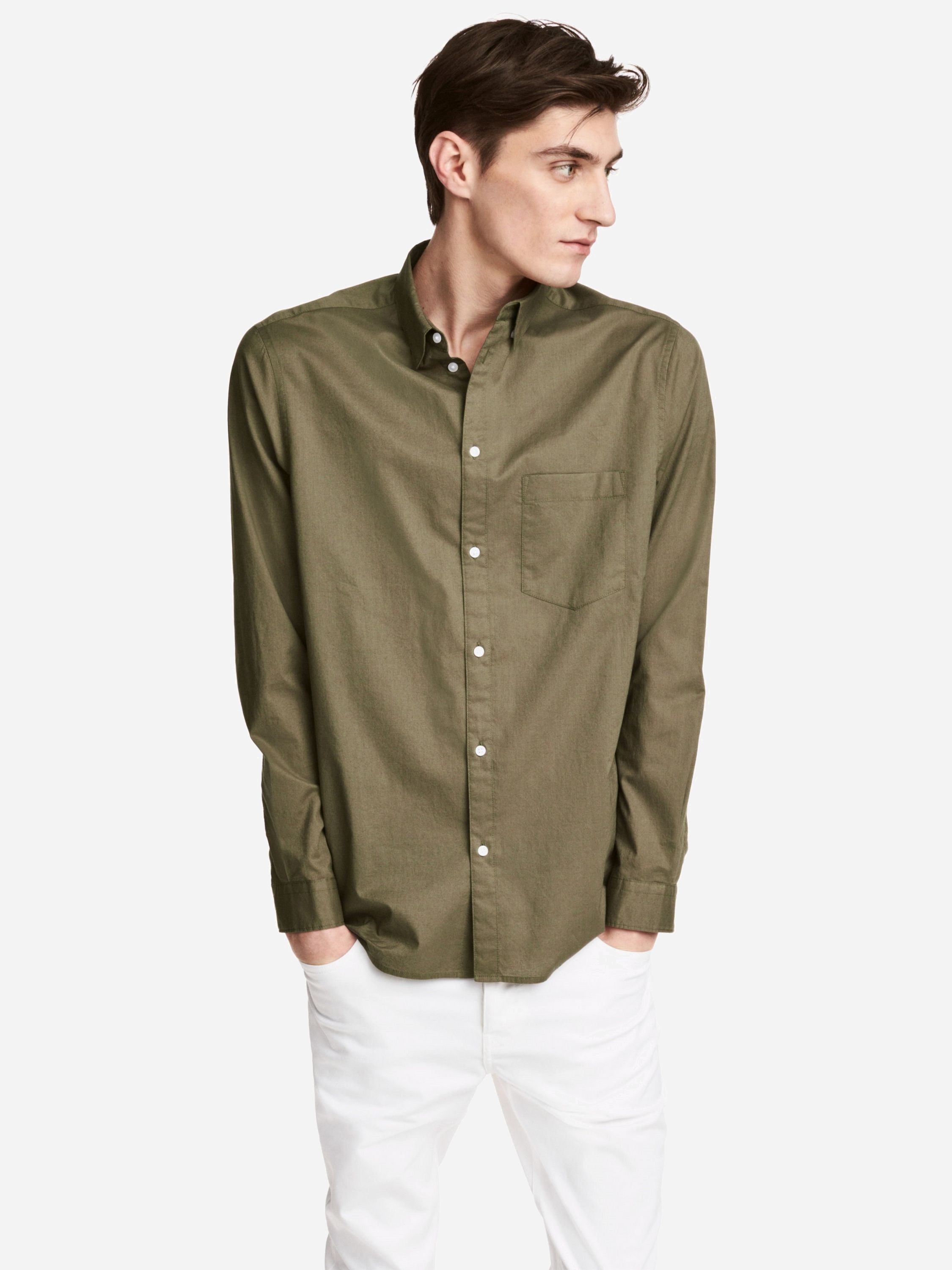 

Рубашка H&M 4510415 L Хаки