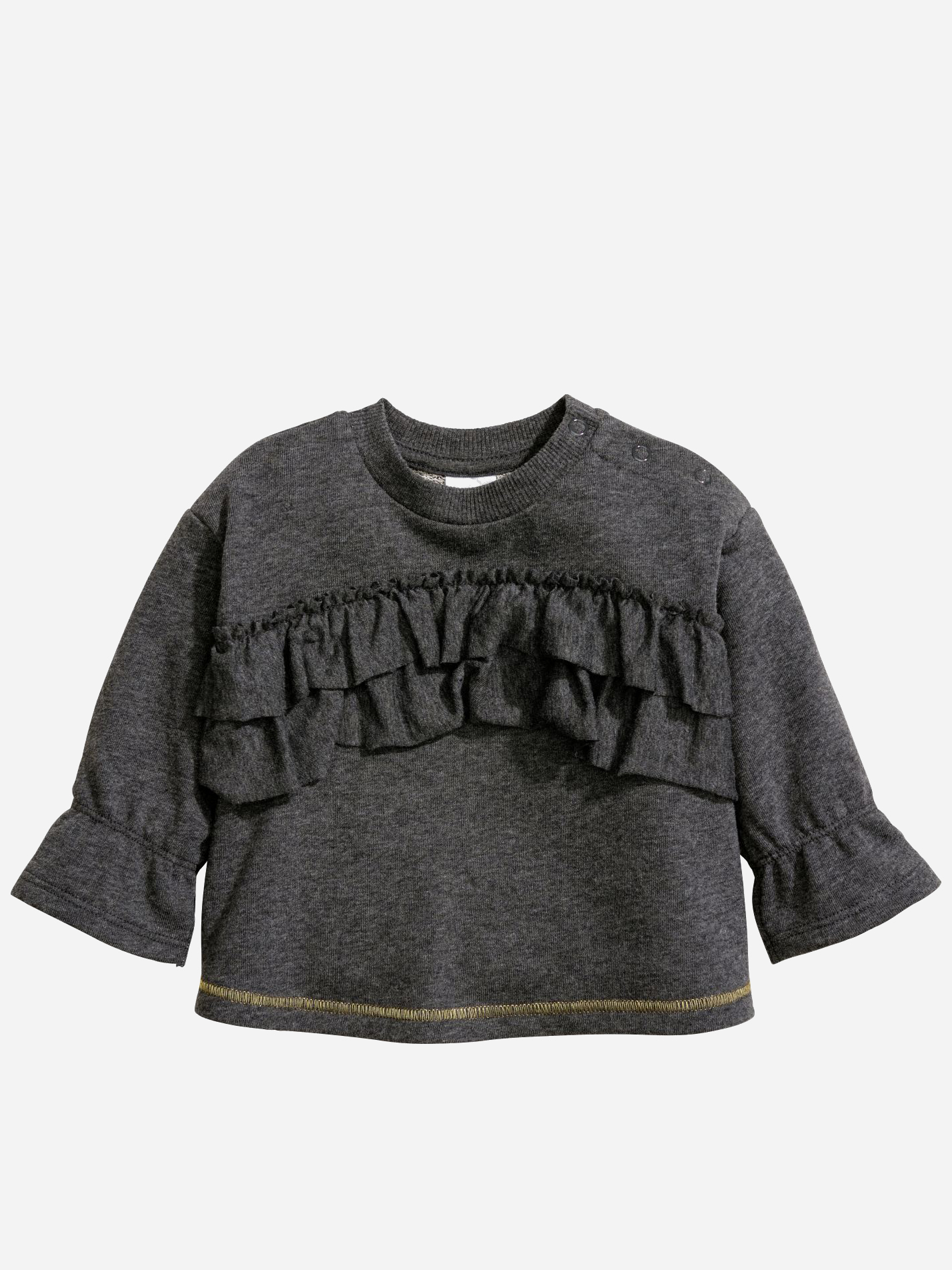 

Футболка с длинными рукавами H&M 411-6288017 68 см Темно-серая