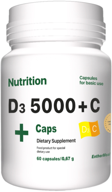 

Витаминный комплекс EntherMeal D3 5000+С 60 капсул (D3C00060EM083)