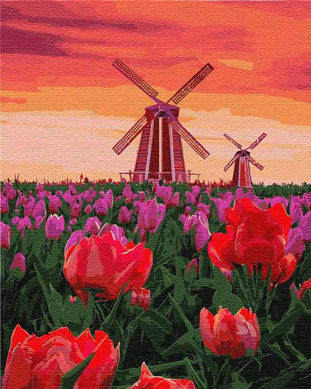 

Картина для рисования по номерам Идейка Тюльпаны на западе 40x50 см (в коробке) (КН2275)