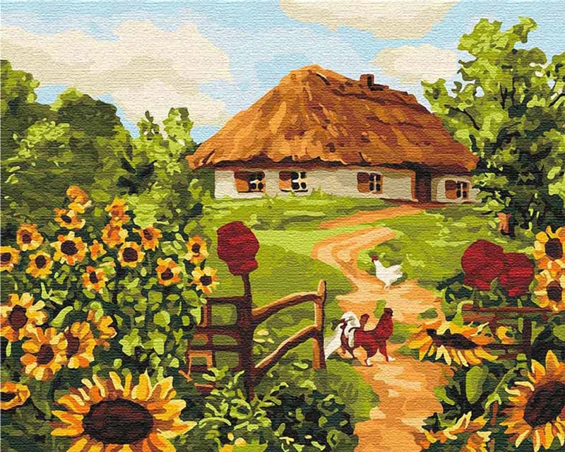 

Картина для рисования по номерам Идейка Украинский домик 40x50 см (в обложке) (КНО2280)
