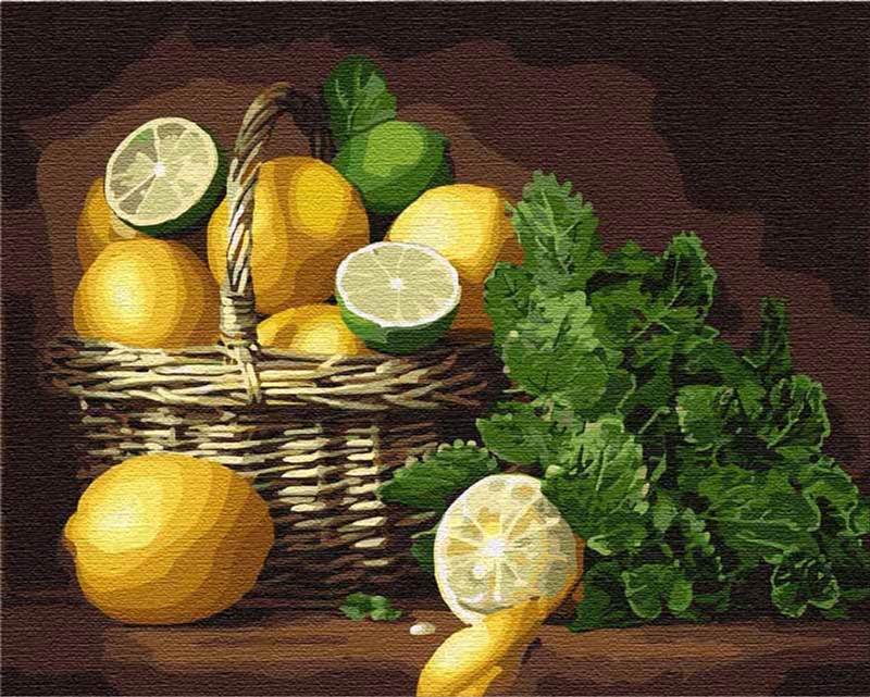 

Картина для рисования по номерам Идейка Лимонное настроение 40x50 см (в обложке) (КНО5589)