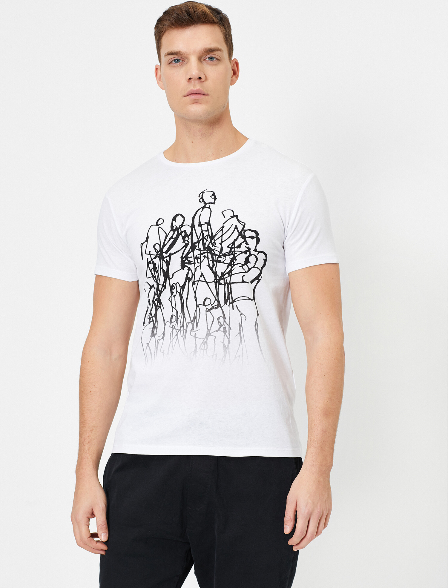 

Футболка Koton 0YAM14519LK-000 M White