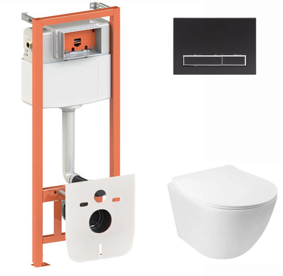 

Инсталляция QTAP Nest QT0133M425 с панелью смыва QT0111M08V1091MB + унитаз Jay QT07335176W с сиденьем Soft Close дюропласт