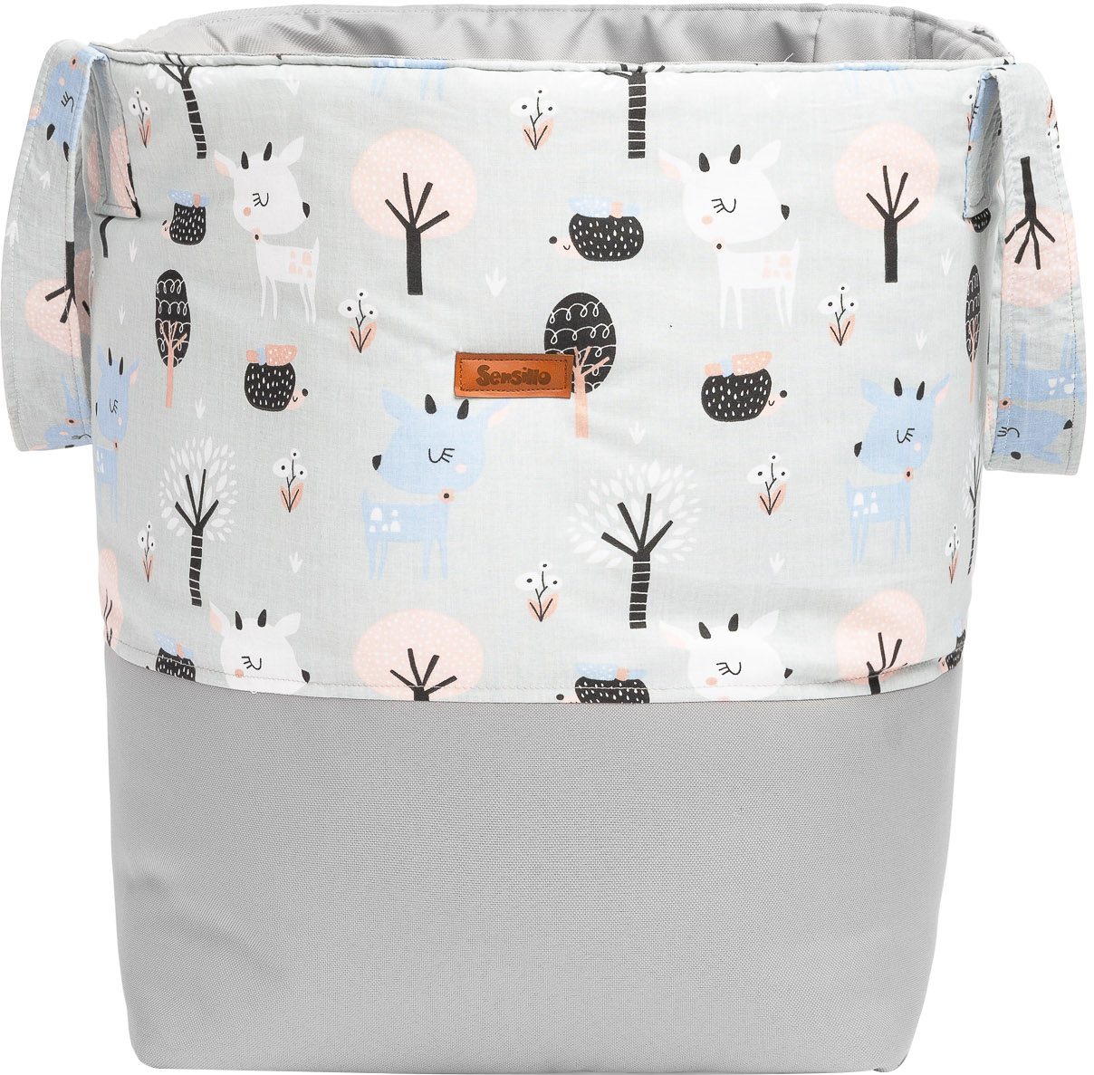 

Текстильная корзина для игрушек Sensillo Medium Jelonki Szare 35х47 см (SILLO-8704)