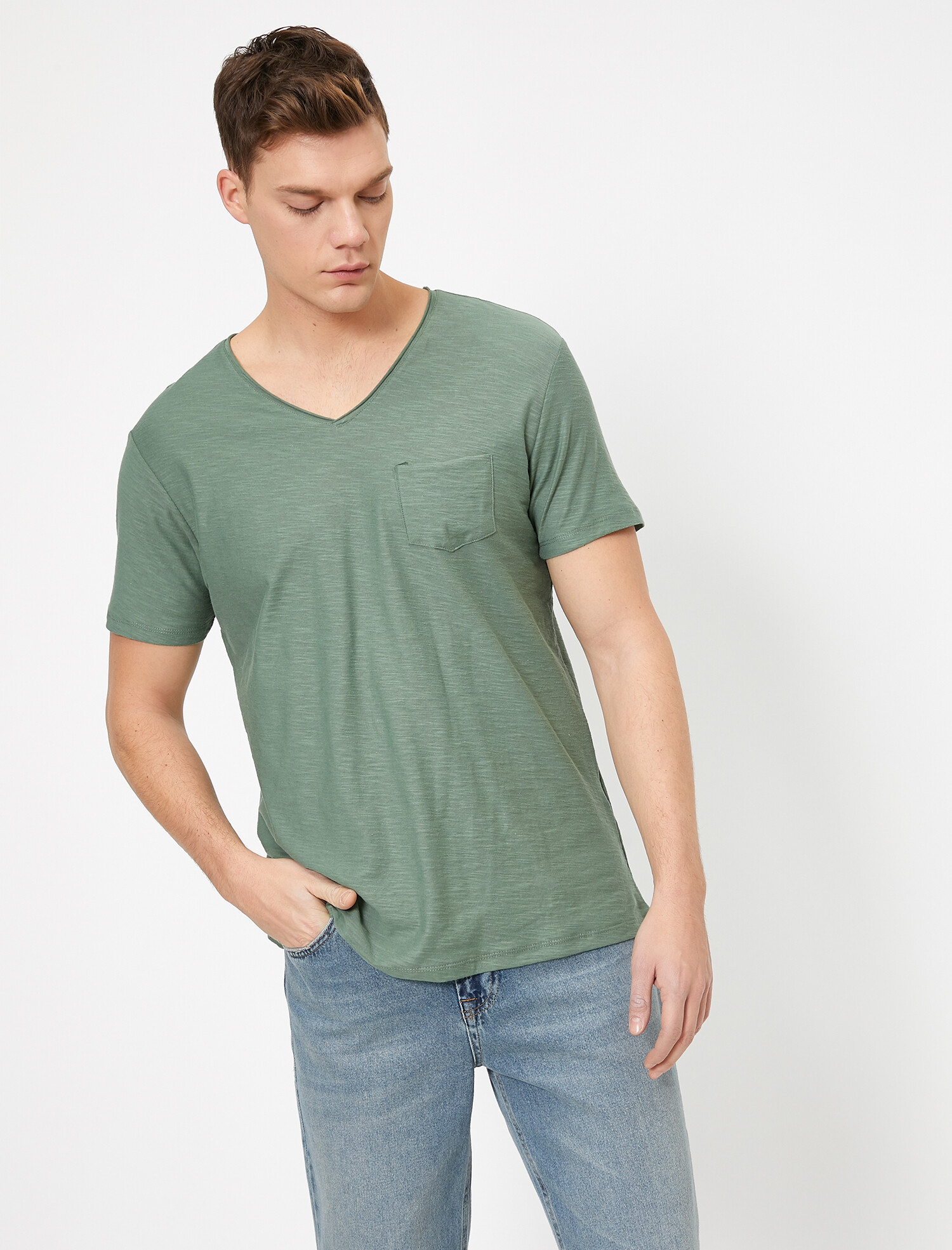 

Футболка Koton 0YAM12058LK-800 L Green