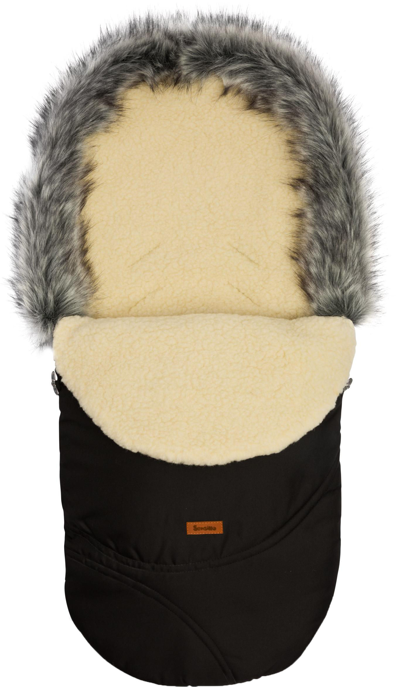 

Зимний конверт в коляску Sensillo Eskimo на овчине Black (SILLO-8340)